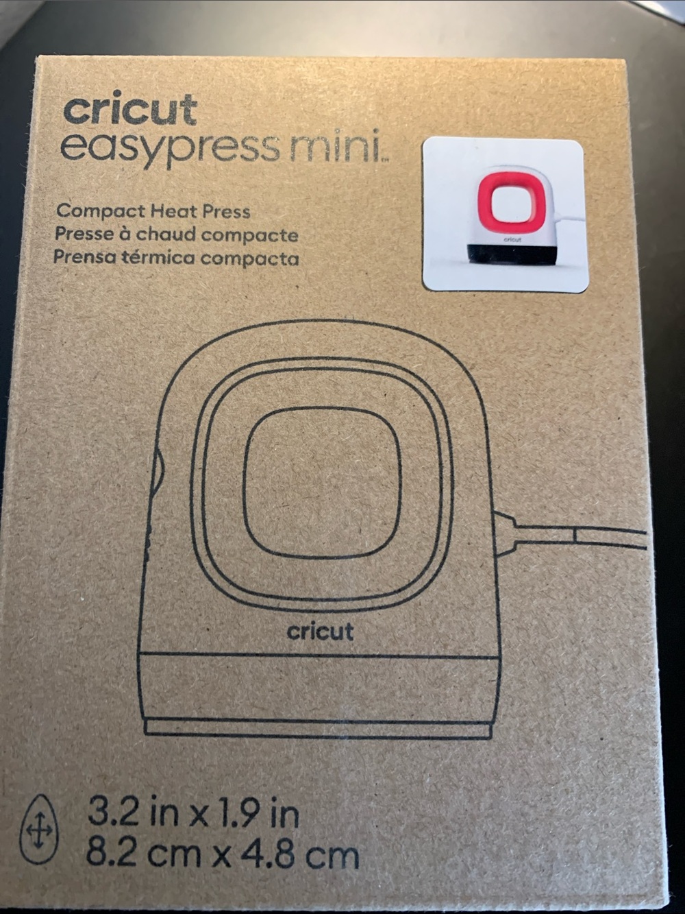 Cricut EasyPress Mini - Red and Black Accent Compact Heat Press new